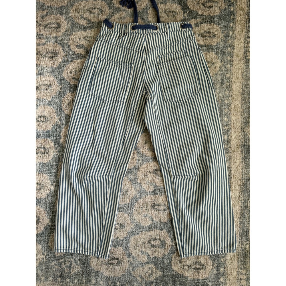Free People Moxie Railroad-Stripe Patchwork Jeans Size 28 Pristine Condition - Picture 6 of 6